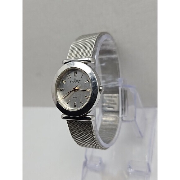 Skagen Denmark 107SGSC Womens Stainless Milanese Quartz Watch Silver New Battery main image 10